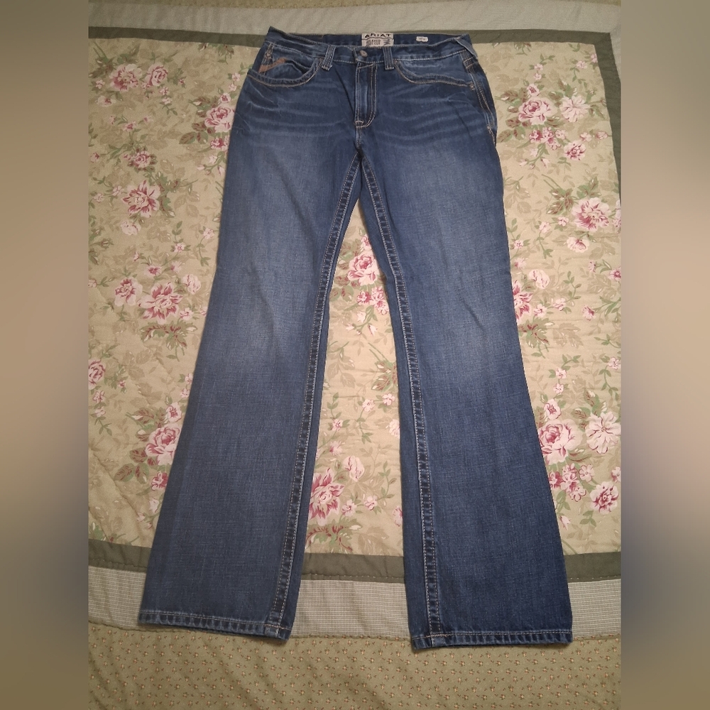 Ariat M4 Relaxed Fit Boot Cut Gulch Men's 33x34 Medium Wash Premium Denim Jeans